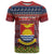 Kiribati Christmas T Shirt Coat of Arms and Map Beautiful Merry Xmas Snowflake LT03 Red - Polynesian Pride