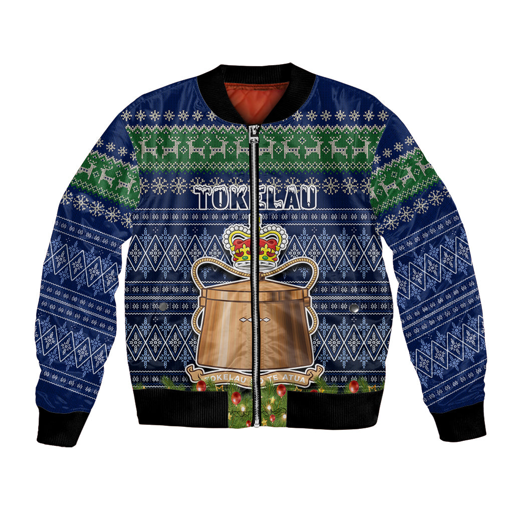 tokelau-christmas-bomber-jacket-coat-of-arms-and-map-beautiful-merry-xmas-snowflake