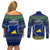 tokelau-christmas-couples-matching-off-shoulder-short-dress-and-long-sleeve-button-shirts-coat-of-arms-and-map-beautiful-merry-xmas-snowflake