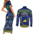 tokelau-christmas-couples-matching-short-sleeve-bodycon-dress-and-long-sleeve-button-shirts-coat-of-arms-and-map-beautiful-merry-xmas-snowflake