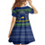 tokelau-christmas-kid-short-sleeve-dress-coat-of-arms-and-map-beautiful-merry-xmas-snowflake