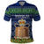 Tokelau Christmas Polo Shirt Coat of Arms and Map Beautiful Merry Xmas Snowflake LT03 Blue - Polynesian Pride