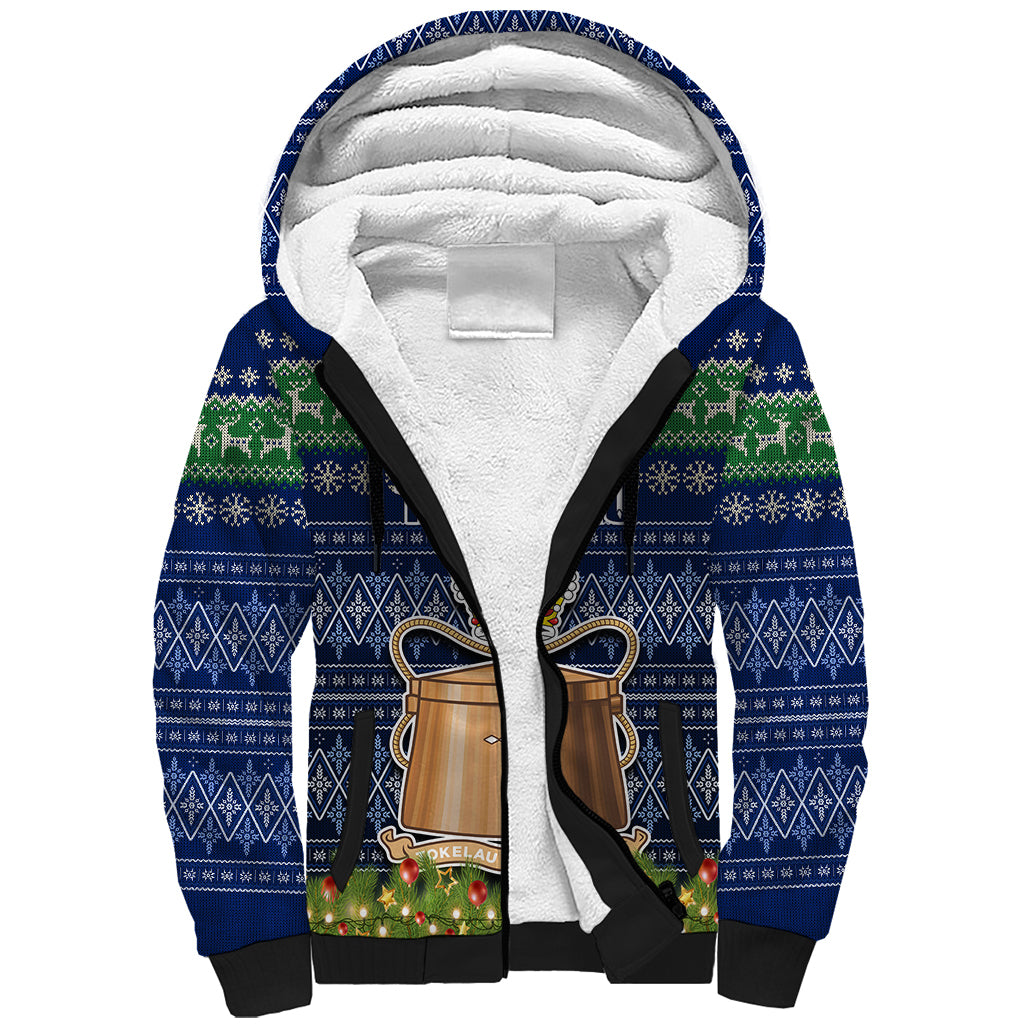 tokelau-christmas-sherpa-hoodie-coat-of-arms-and-map-beautiful-merry-xmas-snowflake