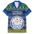 Marshall Islands Christmas Family Matching Puletasi Dress and Hawaiian Shirt Coat of Arms and Map Beautiful Merry Xmas Snowflake LT03 Dad's Shirt - Short Sleeve Blue - Polynesian Pride