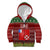 Wallis and Futuna Christmas Kid Hoodie Coat of Arms and Map Beautiful Merry Xmas Snowflake LT03 Zip Hoodie Red - Polynesian Pride