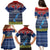 Northern Mariana Islands Christmas Family Matching Puletasi Dress and Hawaiian Shirt Coat of Arms and Map Beautiful Merry Xmas Snowflake LT03 - Polynesian Pride