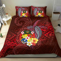 Tonga Humpback Whale Bedding Set National Seal with Hibiscus and Polynesian Tattoo LT03 - Polynesian Pride