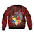 Tonga Humpback Whale Bomber Jacket National Seal with Hibiscus and Polynesian Tattoo