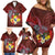 Tonga Humpback Whale Family Matching Off Shoulder Short Dress and Hawaiian Shirt National Seal with Hibiscus and Polynesian Tattoo