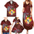 Tonga Humpback Whale Family Matching Summer Maxi Dress and Hawaiian Shirt National Seal with Hibiscus and Polynesian Tattoo