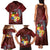 Tonga Humpback Whale Family Matching Tank Maxi Dress and Hawaiian Shirt National Seal with Hibiscus and Polynesian Tattoo