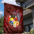 Tonga Humpback Whale Garden Flag National Seal with Hibiscus and Polynesian Tattoo