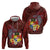 Tonga Humpback Whale Hoodie National Seal with Hibiscus and Polynesian Tattoo