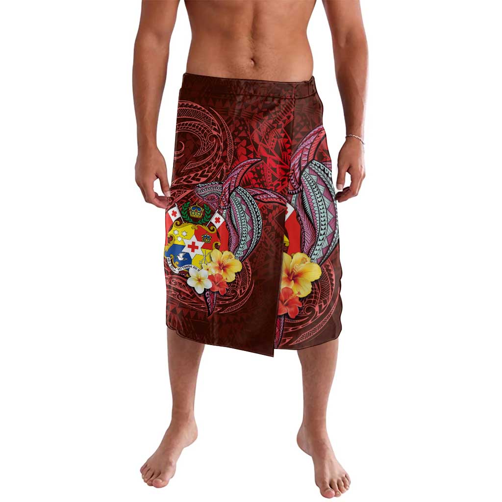 Tonga Humpback Whale Lavalava National Seal with Hibiscus and Polynesian Tattoo