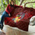 Tonga Humpback Whale Quilt National Seal with Hibiscus and Polynesian Tattoo