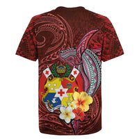 Tonga Humpback Whale Rugby Jersey National Seal with Hibiscus and Polynesian Tattoo LT03 - Polynesian Pride