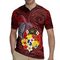 Tonga Humpback Whale Rugby Jersey National Seal with Hibiscus and Polynesian Tattoo LT03 - Polynesian Pride