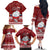 Palau Christmas Family Matching Off Shoulder Long Sleeve Dress and Hawaiian Shirt Snowman and Palau Coat of Arms Maori Tribal Xmas Style LT03 - Polynesian Pride