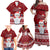 Palau Christmas Family Matching Off Shoulder Maxi Dress and Hawaiian Shirt Snowman and Palau Coat of Arms Maori Tribal Xmas Style LT03 - Polynesian Pride