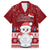 Palau Christmas Family Matching Short Sleeve Bodycon Dress and Hawaiian Shirt Snowman and Palau Coat of Arms Maori Tribal Xmas Style LT03 Dad's Shirt - Short Sleeve Red - Polynesian Pride