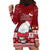 Palau Christmas Hoodie Dress Snowman and Palau Coat of Arms Maori Tribal Xmas Style LT03 - Polynesian Pride