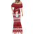 Palau Christmas Mermaid Dress Snowman and Palau Coat of Arms Maori Tribal Xmas Style LT03 - Polynesian Pride