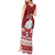 Palau Christmas Tank Maxi Dress Snowman and Palau Coat of Arms Maori Tribal Xmas Style LT03 - Polynesian Pride