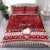 Personalised Palau Christmas Bedding Set Snowman and Palau Coat of Arms Maori Tribal Xmas Style LT03 - Polynesian Pride