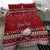 Personalised Palau Christmas Bedding Set Snowman and Palau Coat of Arms Maori Tribal Xmas Style LT03 - Polynesian Pride