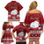 Personalised Palau Christmas Family Matching Off Shoulder Short Dress and Hawaiian Shirt Snowman and Palau Coat of Arms Maori Tribal Xmas Style LT03 - Polynesian Pride