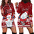 Personalised Palau Christmas Hoodie Dress Snowman and Palau Coat of Arms Maori Tribal Xmas Style LT03 - Polynesian Pride