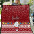 Personalised Palau Christmas Quilt Snowman and Palau Coat of Arms Maori Tribal Xmas Style LT03 Red - Polynesian Pride