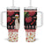 New Zealand Merry Christmas Tumbler With Handle Hoiho Xmas - Haka Dance and Pohutukawa