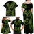 New Zealand Gecko Maori Art Tattoo Family Matching Off Shoulder Maxi Dress and Hawaiian Shirt