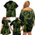 New Zealand Gecko Maori Art Tattoo Family Matching Off Shoulder Short Dress and Hawaiian Shirt