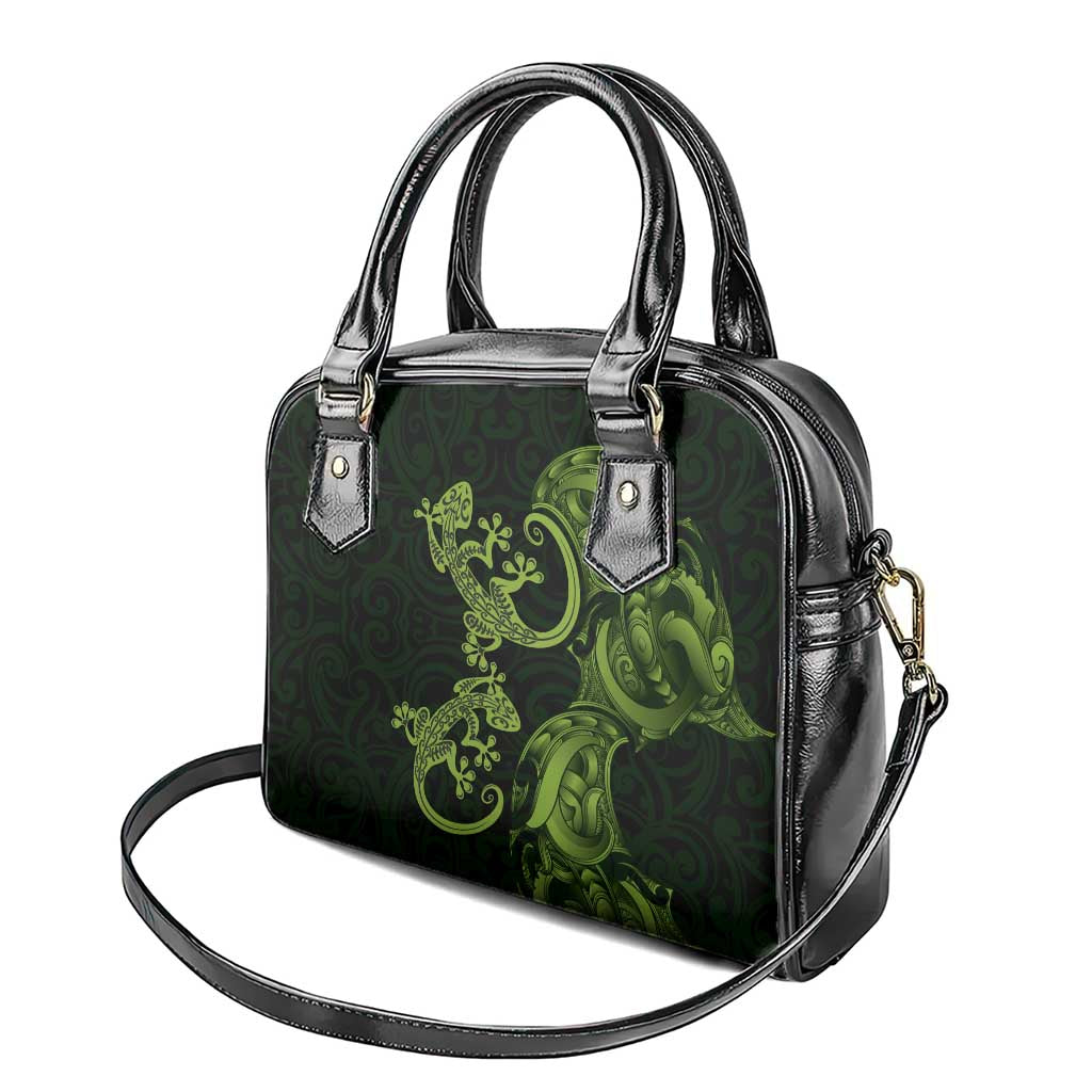 New Zealand Gecko Maori Art Tattoo Shoulder Handbag LT03 - Polynesian Pride