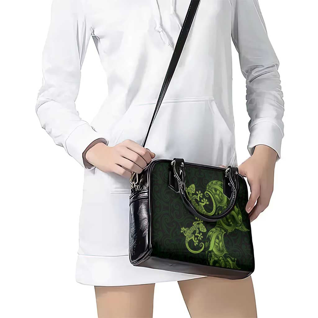 New Zealand Gecko Maori Art Tattoo Shoulder Handbag LT03 - Polynesian Pride