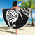 New Zealand Beach Blanket Stylized Kiwi Bird Tattoo Mix Koru Circle and Maori Ethnic Vibe LT03 - Polynesian Pride