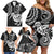 New Zealand Family Matching Off Shoulder Short Dress and Hawaiian Shirt Stylized Kiwi Bird Tattoo Mix Koru Circle and Maori Ethnic Vibe LT03 - Polynesian Pride