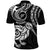 New Zealand Polo Shirt Stylized Kiwi Bird Tattoo Mix Koru Circle and Maori Ethnic Vibe LT03 - Polynesian Pride