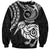 New Zealand Sweatshirt Stylized Kiwi Bird Tattoo Mix Koru Circle and Maori Ethnic Vibe LT03 Unisex Black - Polynesian Pride