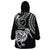 New Zealand Wearable Blanket Hoodie Stylized Kiwi Bird Tattoo Mix Koru Circle and Maori Ethnic Vibe LT03 - Polynesian Pride