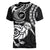 New Zealand Women V Neck T Shirt Stylized Kiwi Bird Tattoo Mix Koru Circle and Maori Ethnic Vibe LT03 - Polynesian Pride