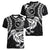 New Zealand Women V Neck T Shirt Stylized Kiwi Bird Tattoo Mix Koru Circle and Maori Ethnic Vibe LT03 - Polynesian Pride