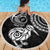 Personalised New Zealand Beach Blanket Stylized Kiwi Bird Tattoo Mix Koru Circle and Maori Ethnic Vibe LT03 - Polynesian Pride