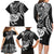 Personalised New Zealand Family Matching Long Sleeve Bodycon Dress and Hawaiian Shirt Stylized Kiwi Bird Tattoo Mix Koru Circle and Maori Ethnic Vibe LT03 - Polynesian Pride