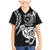 Personalised New Zealand Family Matching Mermaid Dress and Hawaiian Shirt Stylized Kiwi Bird Tattoo Mix Koru Circle and Maori Ethnic Vibe LT03 Son's Shirt Black - Polynesian Pride