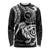 Personalised New Zealand Long Sleeve Shirt Stylized Kiwi Bird Tattoo Mix Koru Circle and Maori Ethnic Vibe LT03 Unisex Black - Polynesian Pride