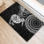 Personalised New Zealand Rubber Doormat Stylized Kiwi Bird Tattoo Mix Koru Circle and Maori Ethnic Vibe LT03 - Polynesian Pride