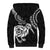 Personalised New Zealand Sherpa Hoodie Stylized Kiwi Bird Tattoo Mix Koru Circle and Maori Ethnic Vibe LT03 - Polynesian Pride